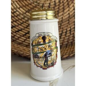 Vintage Grated Cheese Shaker Ceramic Himark Buona San Remo Italia 5.75”